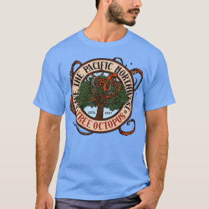 Spara Northwest Träd Octopus i Stilla havet T Shirt