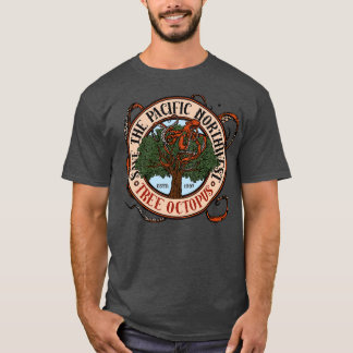 Spara Northwest Träd Octopus i Stilla havet T Shirt