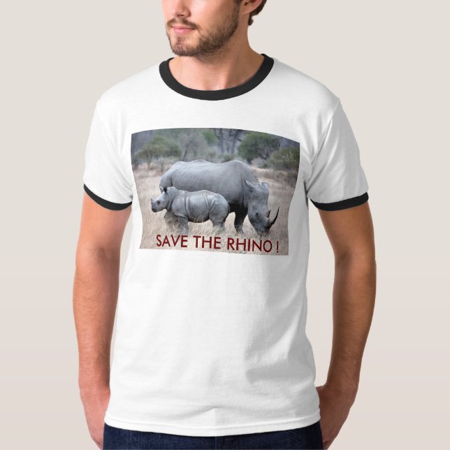 Spara noshörningen! tee (Framsida)