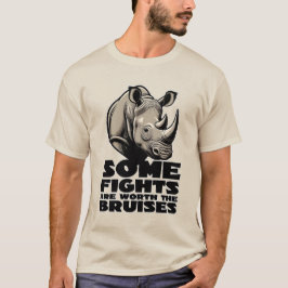 Spara Noshörningens Motståndskraft Design. T Shirt