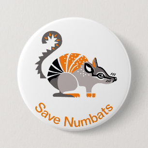 Spara NUMBATS-utrotningshotad animalisk grafik - A Knapp