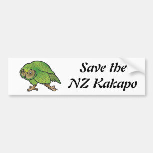 Spara NZ-kakapoen - bildekal