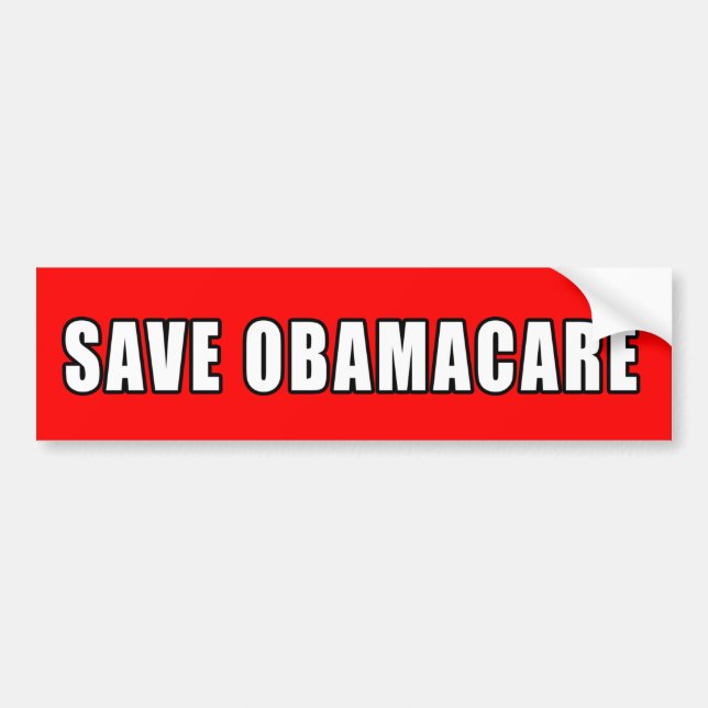 SPARA OBAMACARE BUMPER STICKER BILDEKAL (Framsidan)