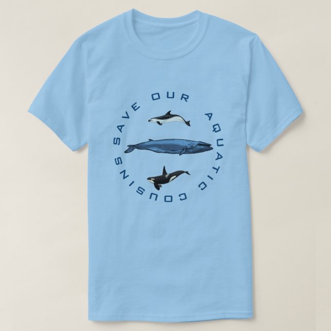 Spara Oceansk däggdjur T Shirt (Design framsida)