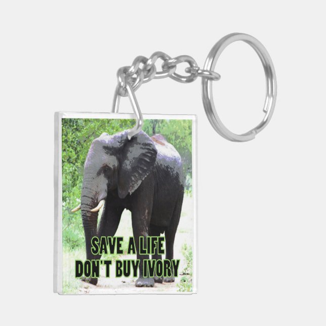 Spara och Elephants liv, köp inte Elfenbenskusten (Vänster Baksida)