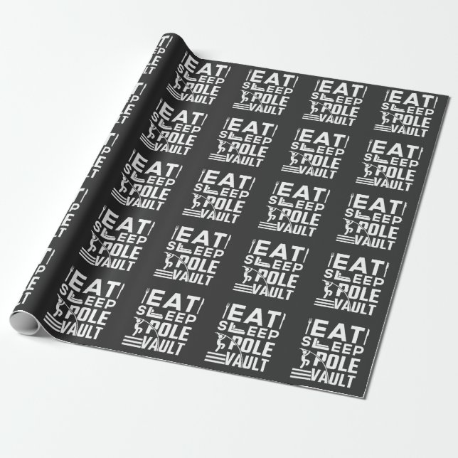 Spåra och Fält Eat Sömnvaultsjump-Idrottsman Presentpapper (Utrullad)