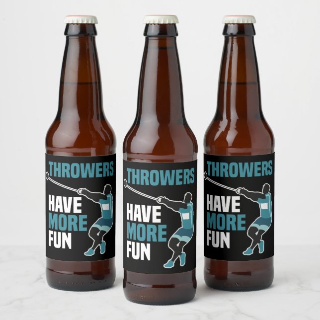 Spåra och Fält Hammer Throw Sport Gift Ölflaska Etikett (Flaskor)