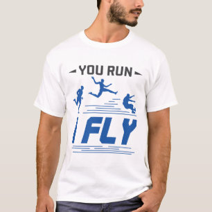 Spåra och Fält Lång jump Springa I Fly T Shirt