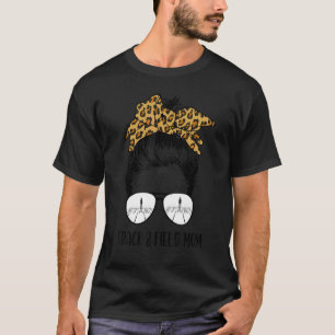 Spåra och Fält Mamma Messy Bun Hair Sunglass Runn T Shirt