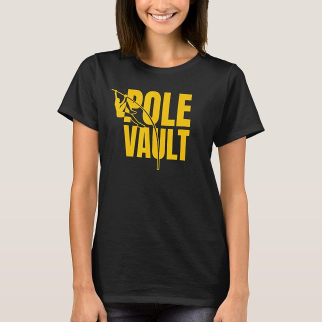 Spåra och Fält Pole Vault-sammanslagning T Shirt (Framsida)