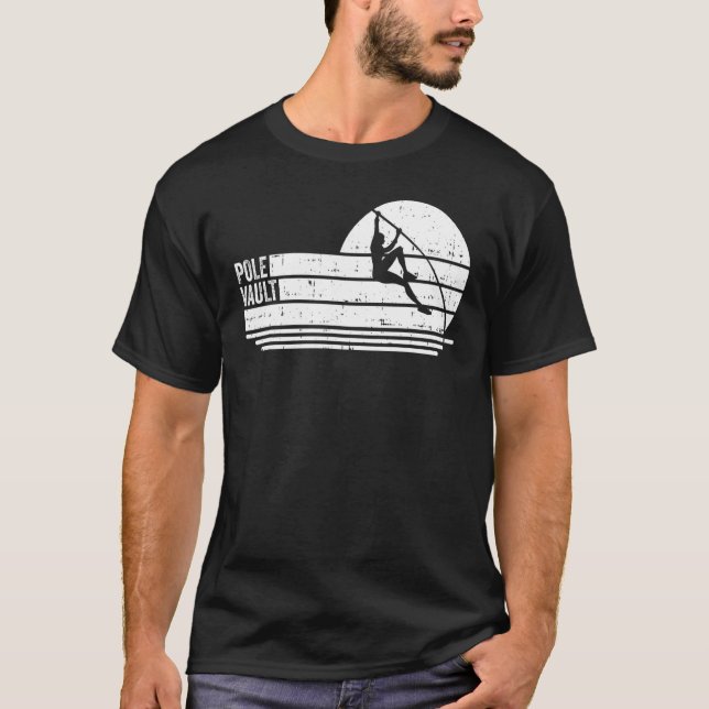 Spåra och Fält Pole Vault-sammanslagning T Shirt (Framsida)