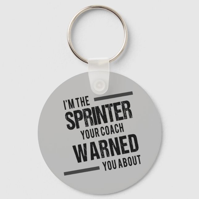 Spåra och Fält Sprinter Keychain Gift Nyckelring (Framsida)