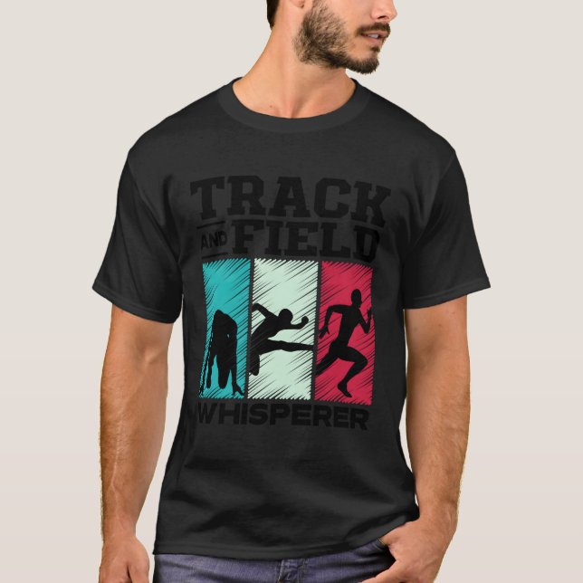 Spåra och Fält Whisperer Track Springer Sprinter H T Shirt (Framsida)