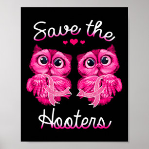 Spara om bröstcancermedvetenhet Hooters Poster