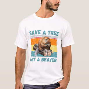 Spara om träd äter en bäver t shirt