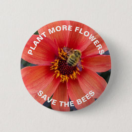 Spara Orangen Bees Dahlia-Blommigten Knapp