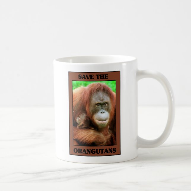 Spara orangutansna kaffemugg (Höger)