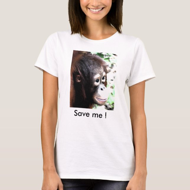 Spara OrangutanT-tröja T-shirt (Framsida)