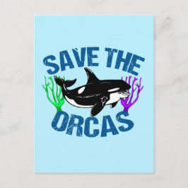 Spara Orcas Cute Vykort
