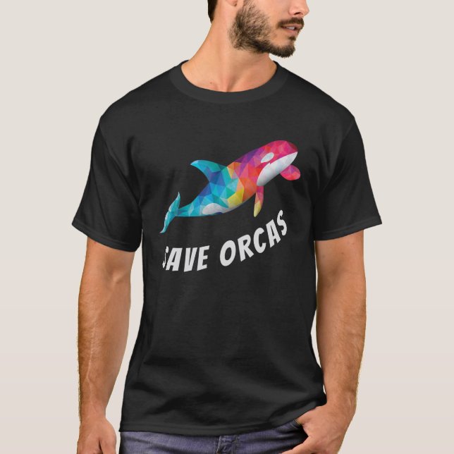Spara Orcas Killer Whale Orca Älskare Beach Ocean  T Shirt (Framsida)