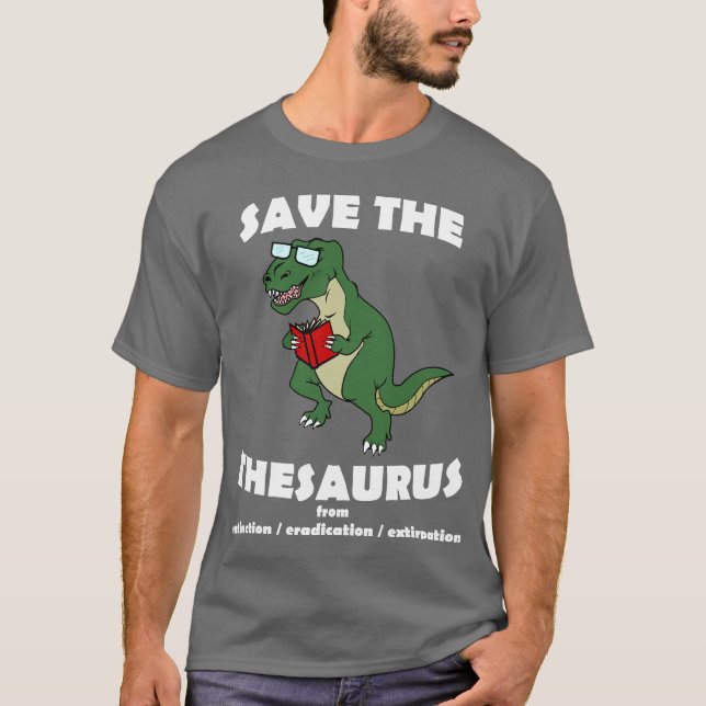 Spara ordbokdinosauren tröja (Framsida)