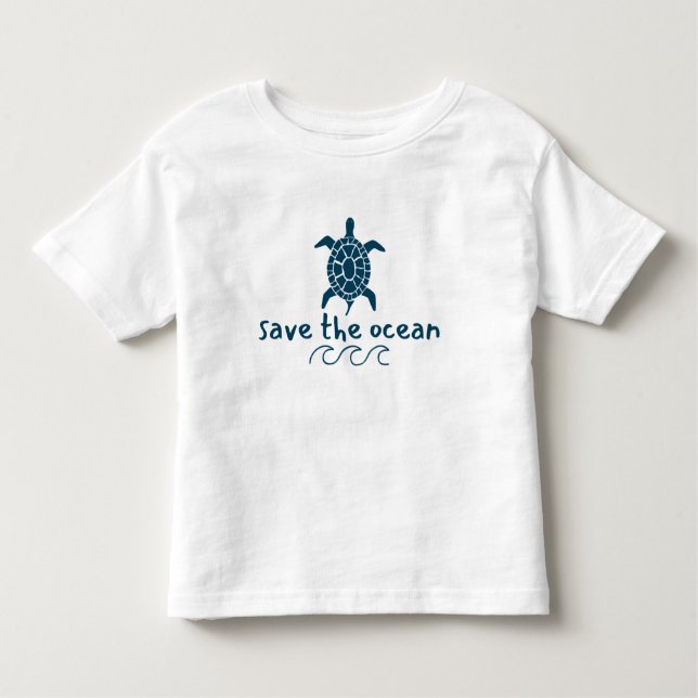 spara över havet. Småbarn T-Shirt (Framsida)