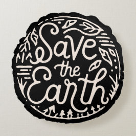 Spara på jorden rund kudde