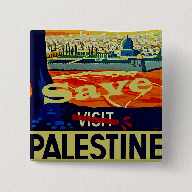 Spara Palestina Knapp (Framsida)