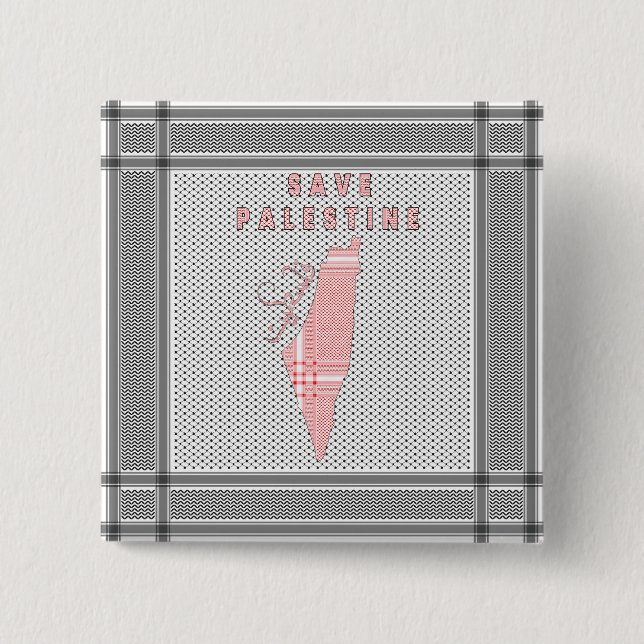 Spara Palestina-knapp - Palestinsk pin-knapp  Knapp (Framsida)