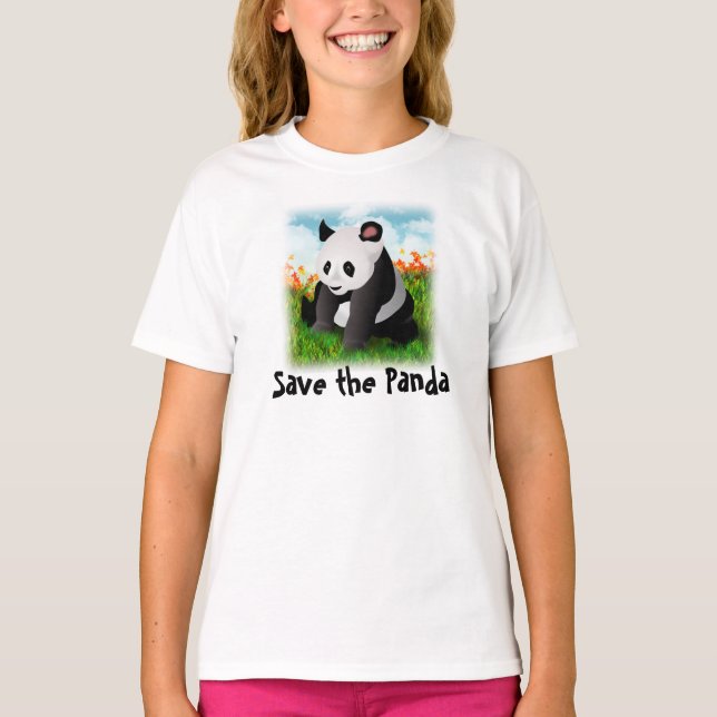 Spara pandaen tee shirt (Framsida)