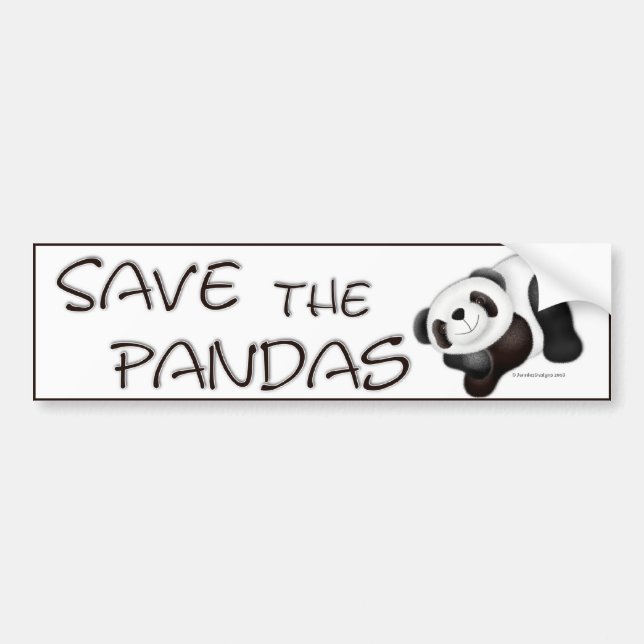 Spara Pandas-klistermärke Bildekal (Framsidan)