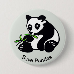 Spara PANDAS - Riskfyllt djurgrafik - Grönt Knapp