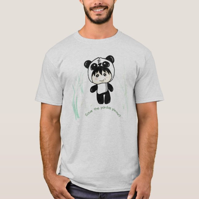 Spara pandasna behar? t shirt (Framsida)