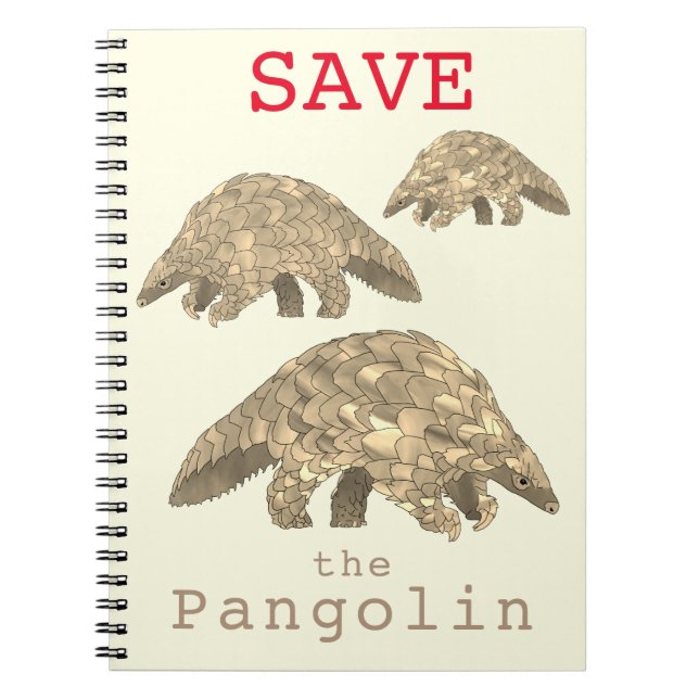 Spara Pangolin Endangered Animal Högers Activism Anteckningsbok (Framsidan)