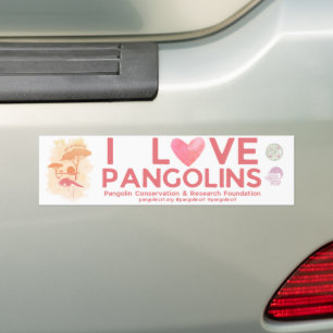 SPARA PANGOLINS Speciella utgåva Bumper Sticker Bildekal