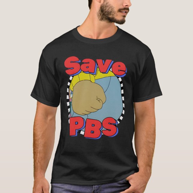 Spara PBS - Arthur Meme Parody med Tecknad Fist T Shirt (Framsida)