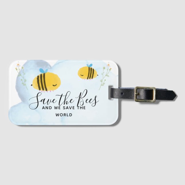 Spara Personligen Bees citerar Ord Slogans Bagagebricka (Framsida horisontal)