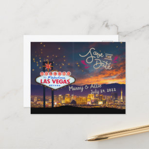 Spara Personligen Las Vegas-vykort Vykort
