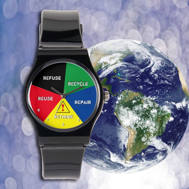 Spara Planet! Återvinna, återanvändning, återanvän Armbandsur (Skapare uppladdad)