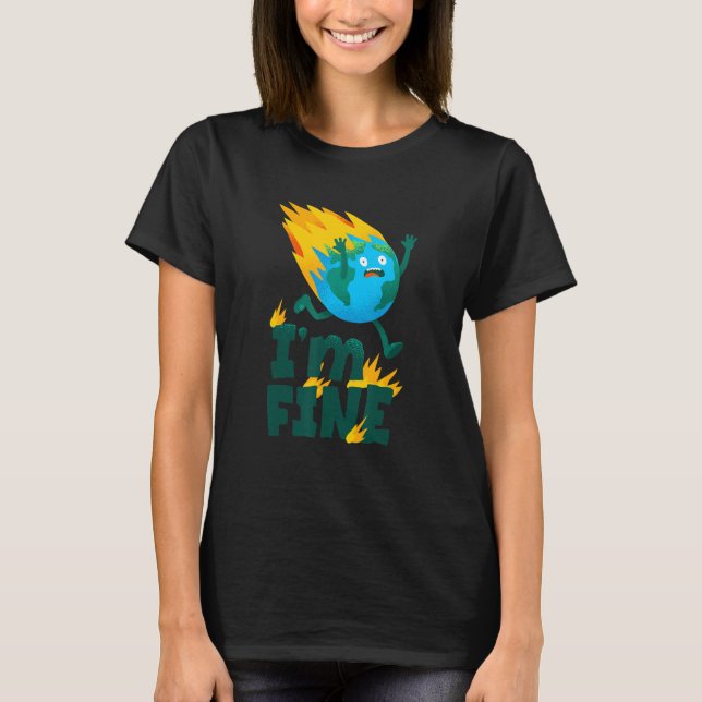Spara Planet Earth Environment Ecology Ecolog T Shirt (Framsida)