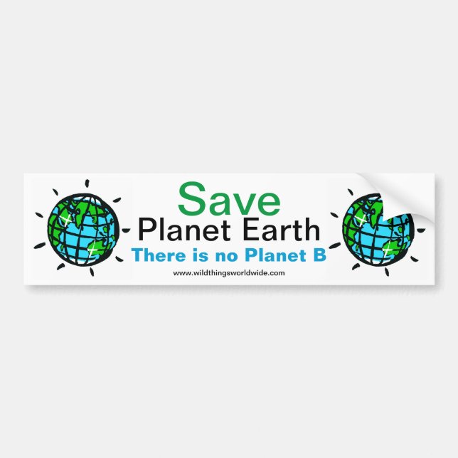 Spara Planet EARTH - Klimatförändring - Bildekal (Framsidan)