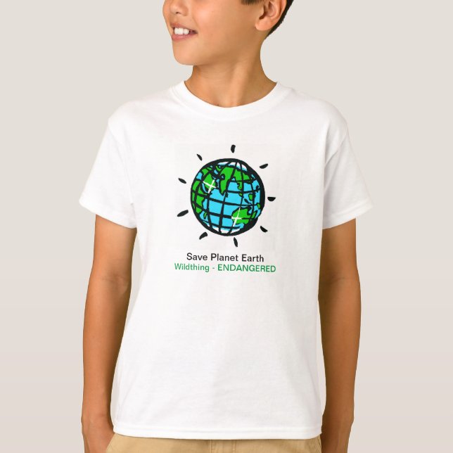 Spara Planet Earth - Wildthing - Conservation - T Shirt (Framsida)