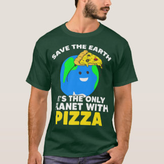 Spara Planet Pizza Earth Day Planet World Environm T Shirt