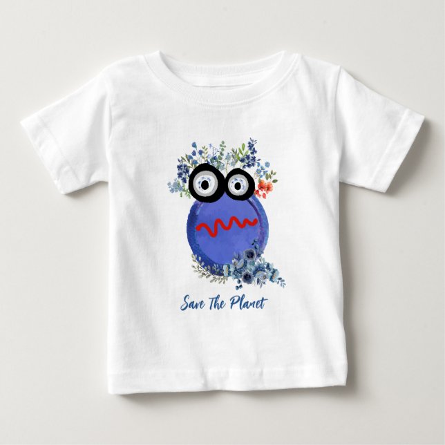 Spara Planeten Baby T-Shirt (Framsida)