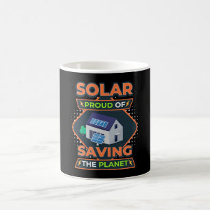 Spara planeten Photovoltaic Sol Solar Kaffemugg