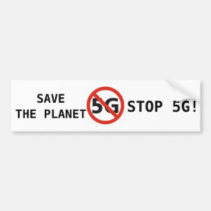 Spara planeten, stoppa 5G dekal