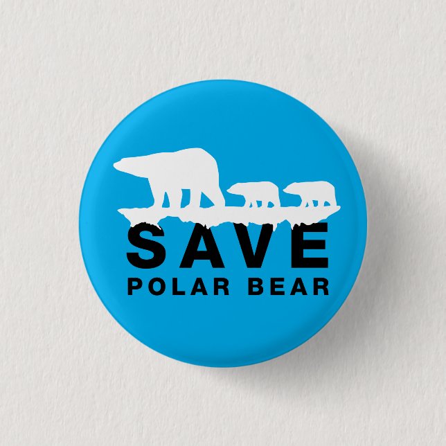 Spara Polar Bear Knapp (Framsida)