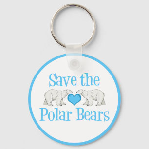 Spara Polar Bears Cute Animal Activist Nyckelring