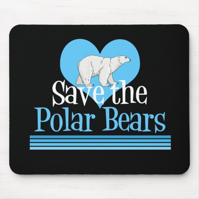 Spara Polar Bears Cute Black Blue Musmatta (Framsidan)