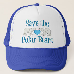 Spara Polar Bears Cute Blue White Truckerkeps